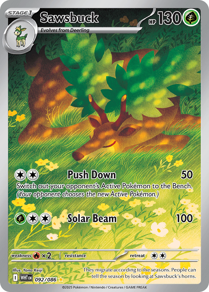 Sawsbuck (White Flare) #92 card art