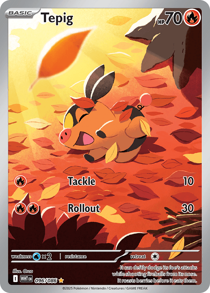Tepig (White Flare) #96 card art