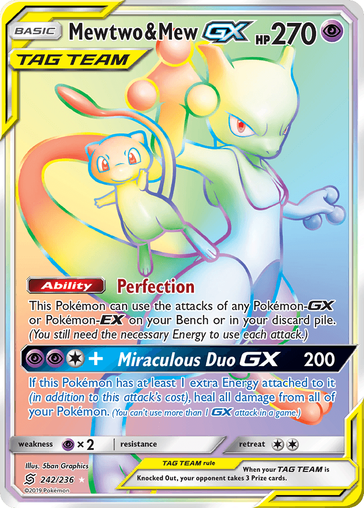 Mewtwo & Mew-GX (Unified Minds) #242
