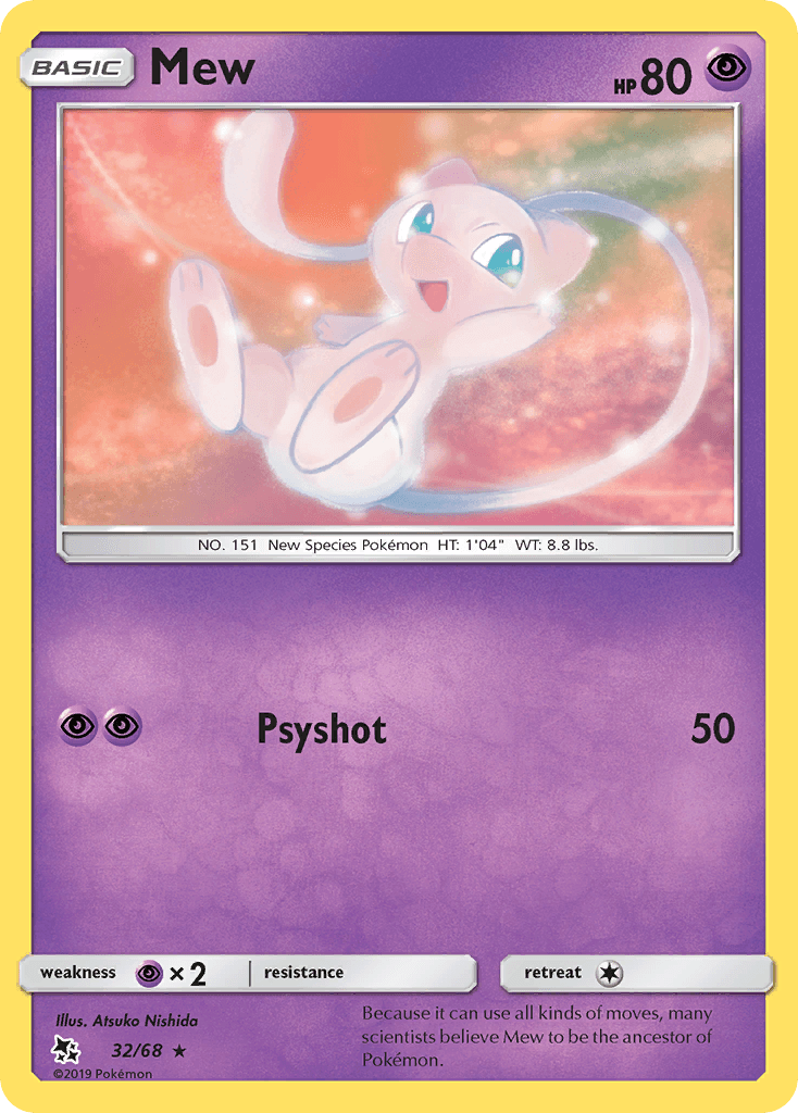 Mew (Hidden Fates) #32 card art