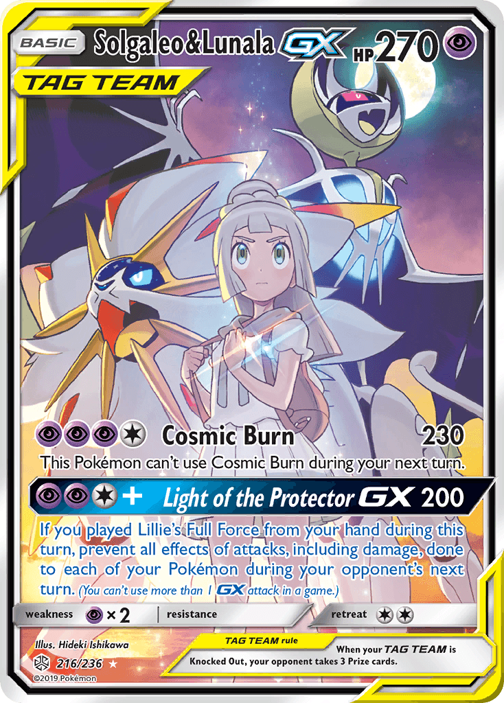 Solgaleo & Lunala-GX (Cosmic Eclipse) #216