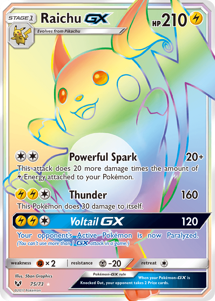Raichu-GX (Shining Legends) #75
