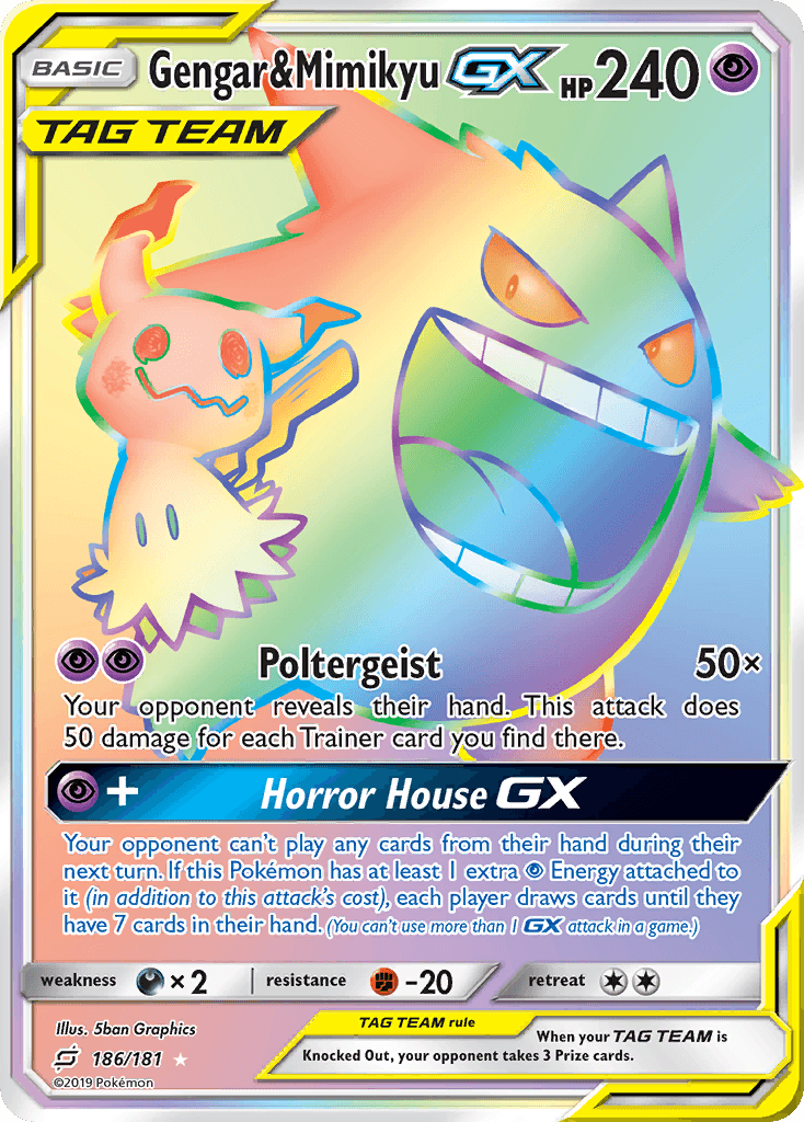 Gengar & Mimikyu-GX (Team Up) #186