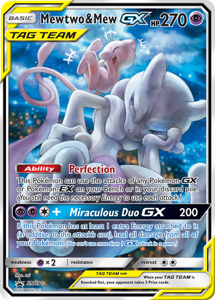 Mewtwo & Mew-GX (SM Black Star Promos) #SM191