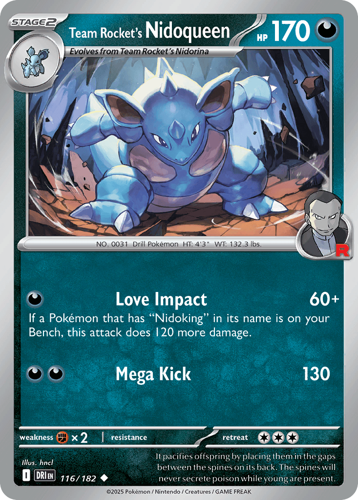 Team Rocket's Nidoqueen (Destined Rivals) #116 card art