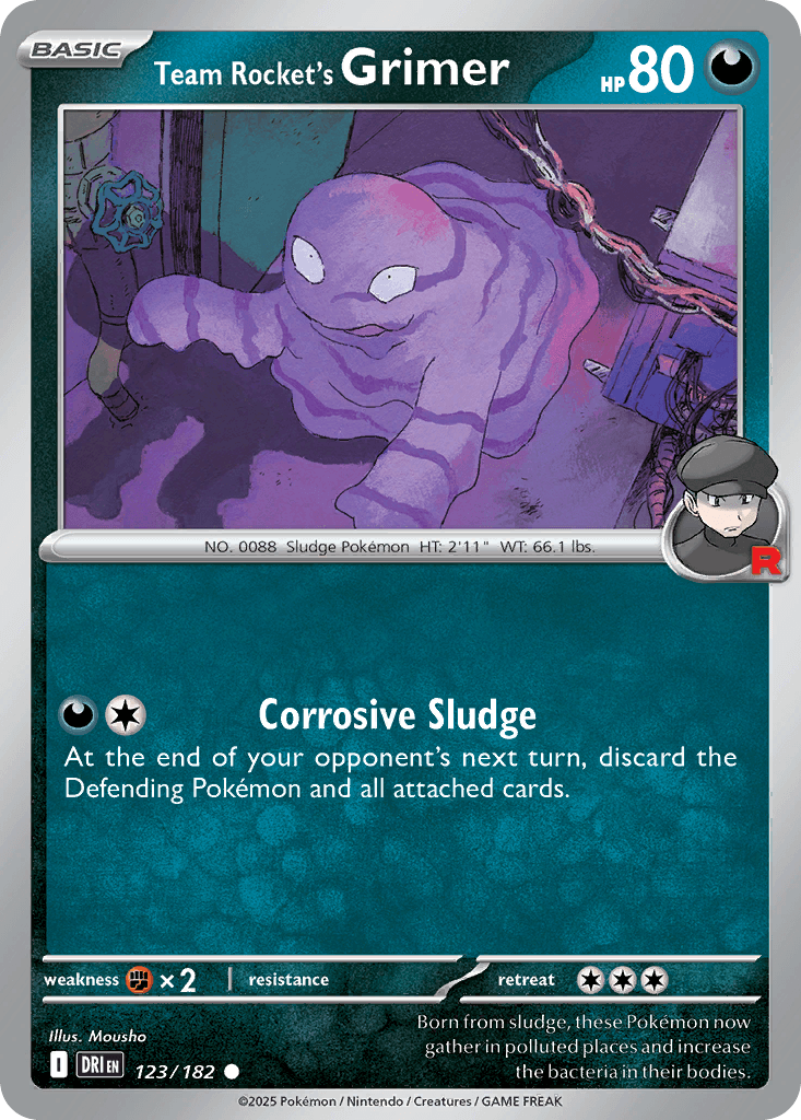 Team Rocket's Grimer (Destined Rivals) #123 card art