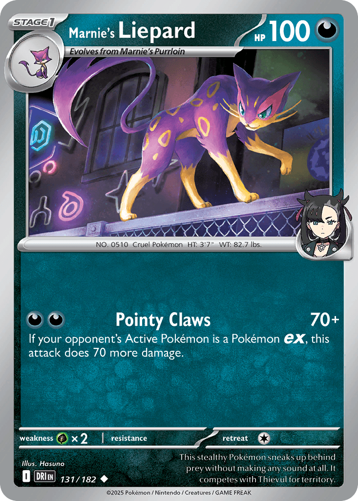 Marnie's Liepard (Destined Rivals) #131 card art