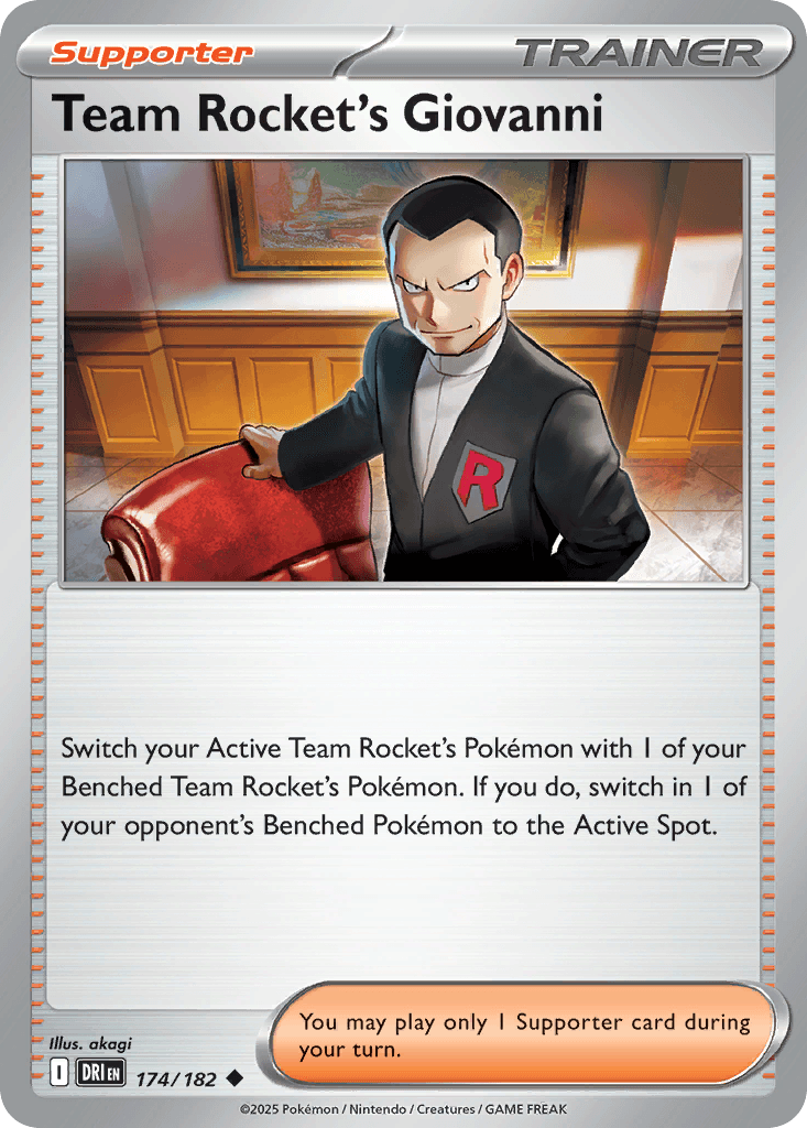 Team Rocket's Giovanni (Destined Rivals) #174 card art