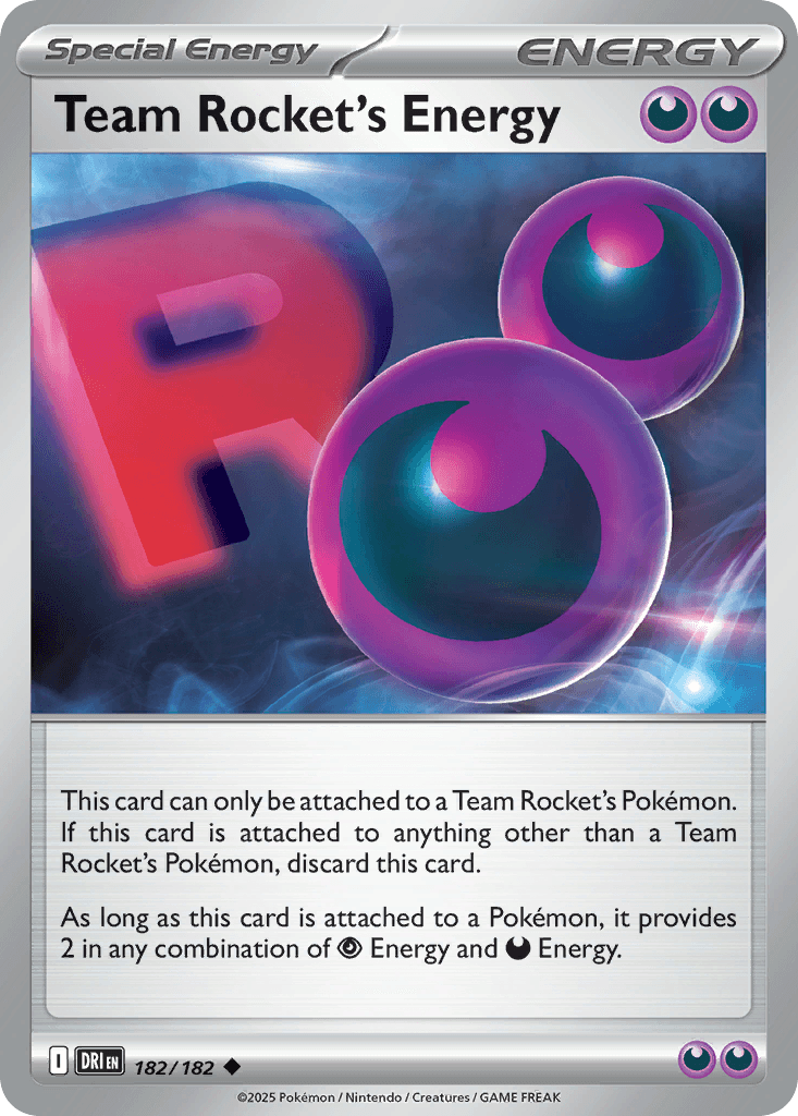 Team Rocket's Energy (Destined Rivals) #182 card art