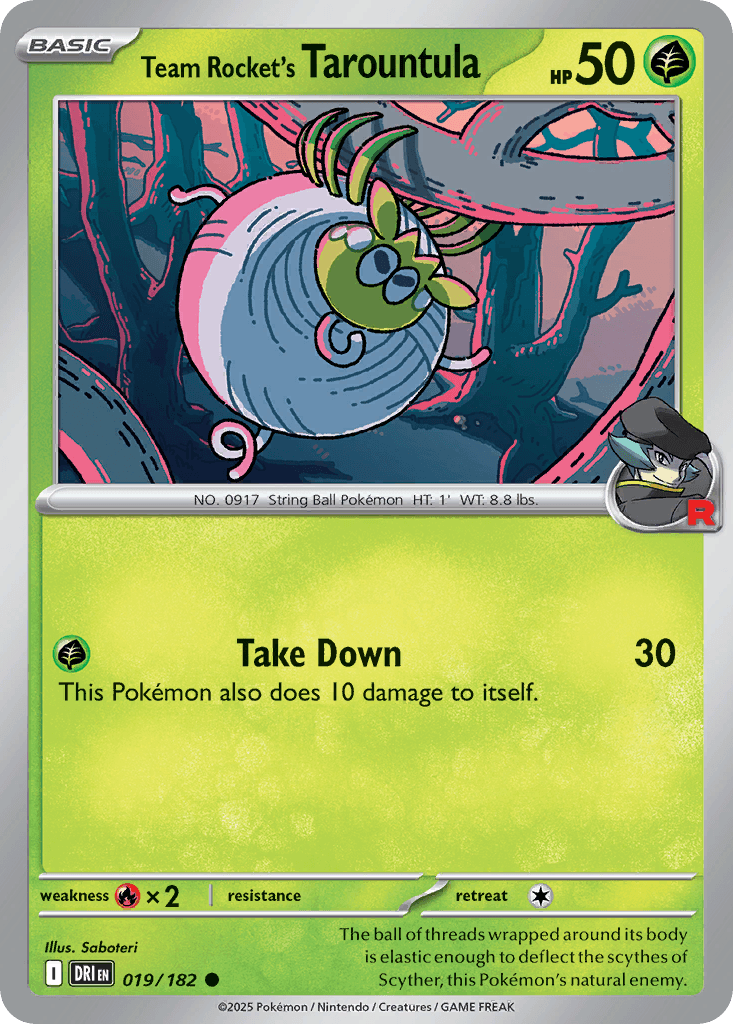 Team Rocket's Tarountula (Destined Rivals) #19 card art
