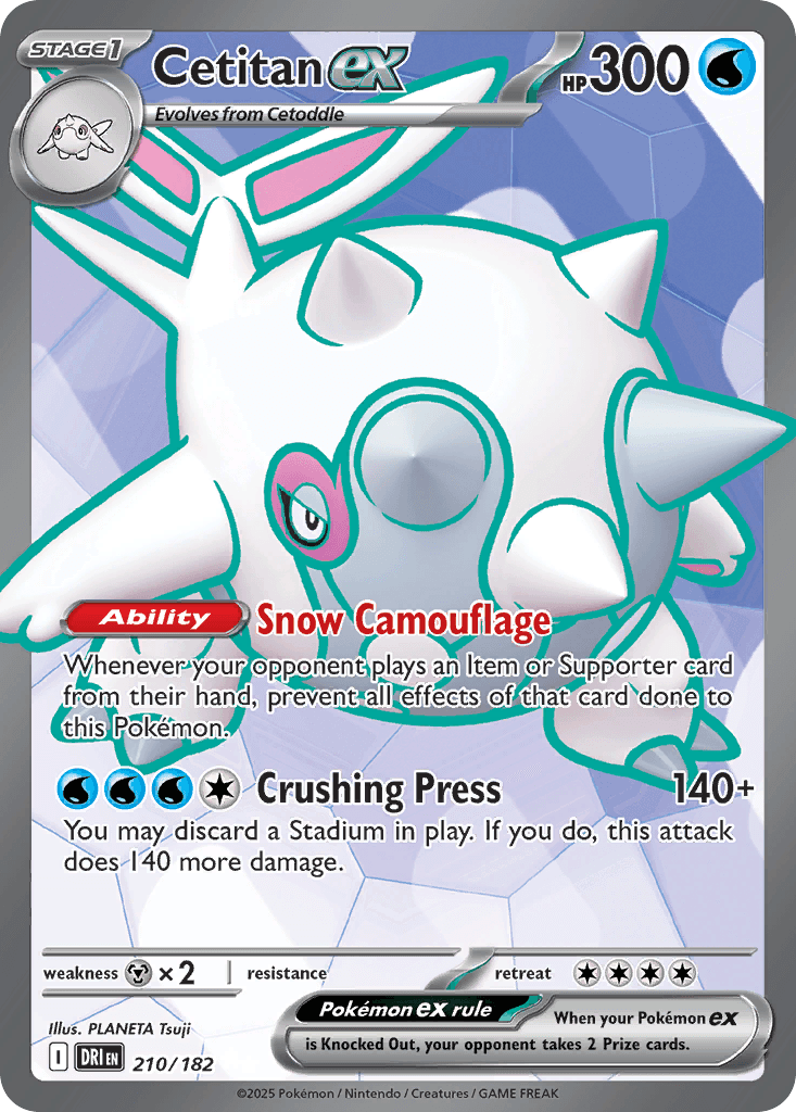 Cetitan ex (Destined Rivals) #210 card art