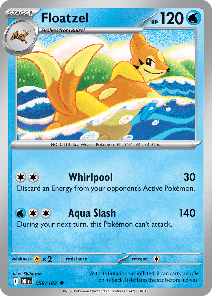 Floatzel (Destined Rivals) #58 card art