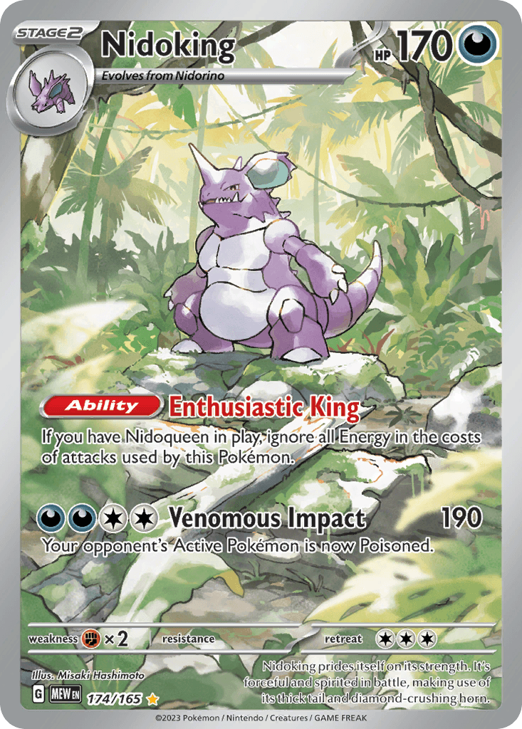 Nidoking (151) #174 card art