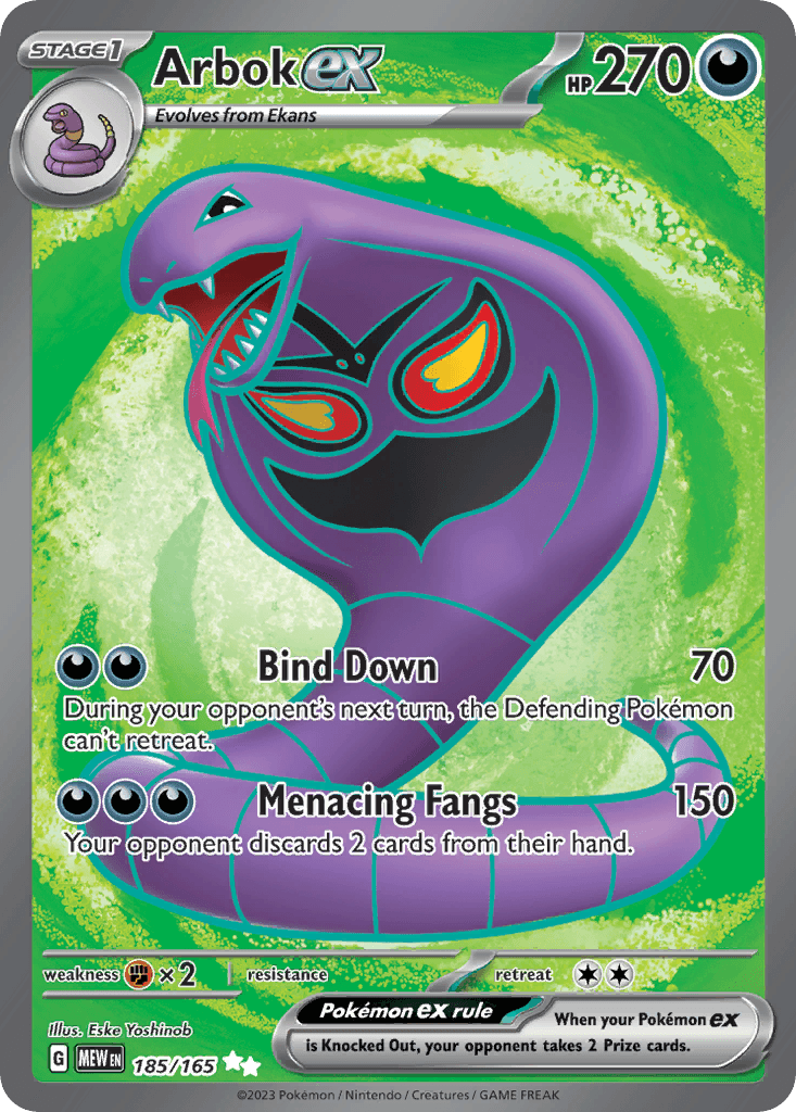 Arbok ex (151) #185 card art