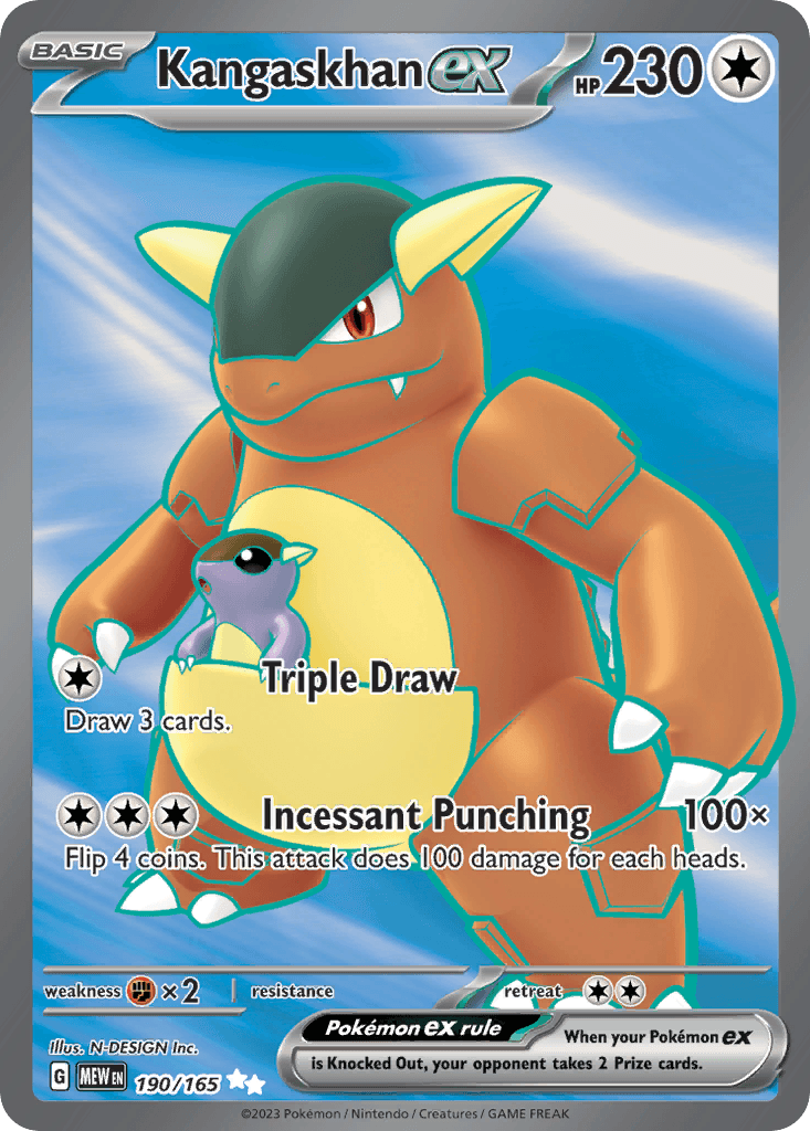 Kangaskhan ex (151) #190 card art