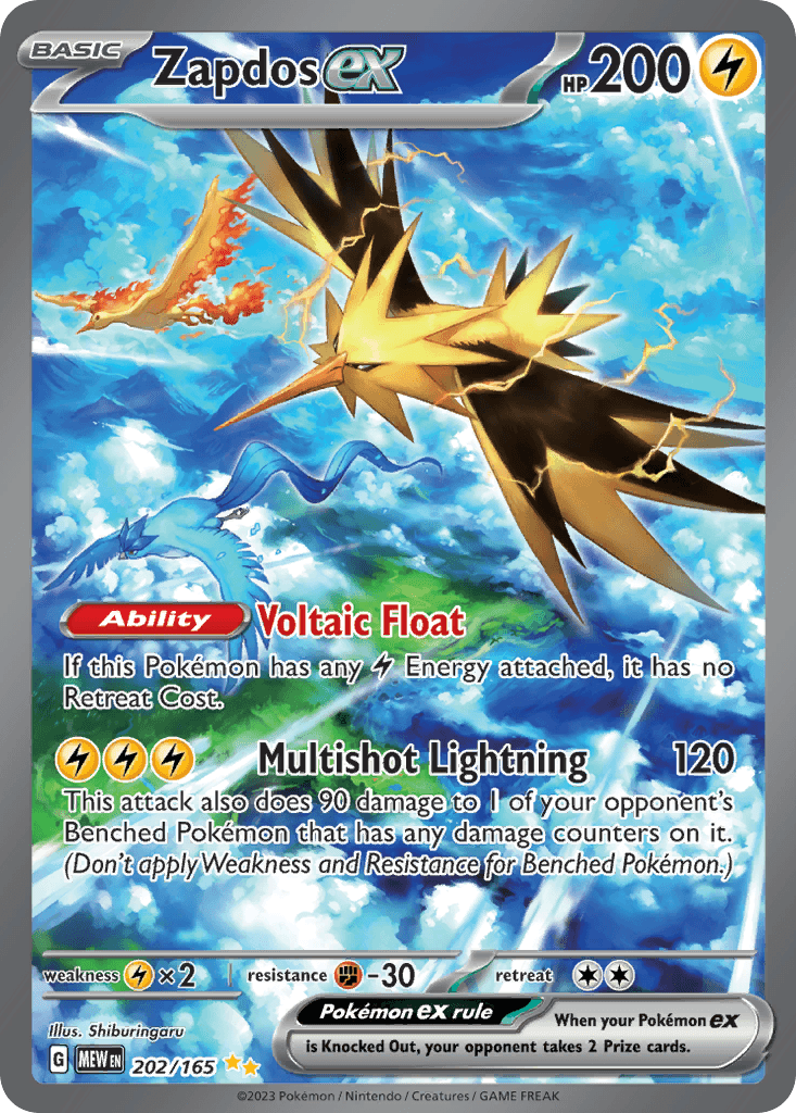 Zapdos ex (151) #202 card art