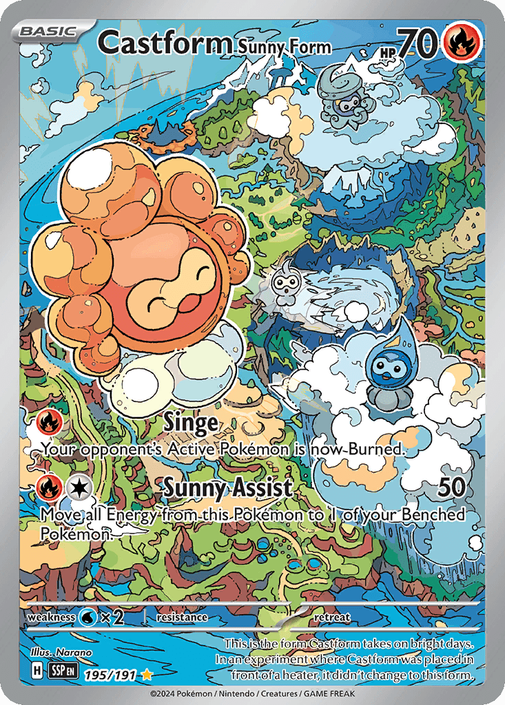 Castform Sunny Form (Surging Sparks) #195