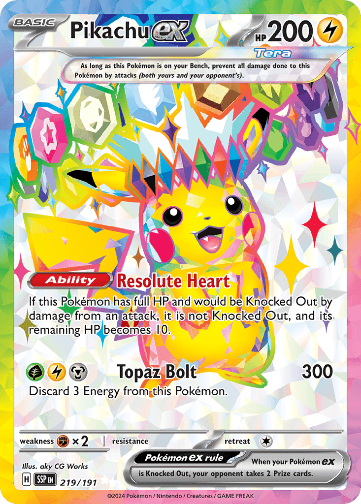 Pikachu ex (Surging Sparks) #219