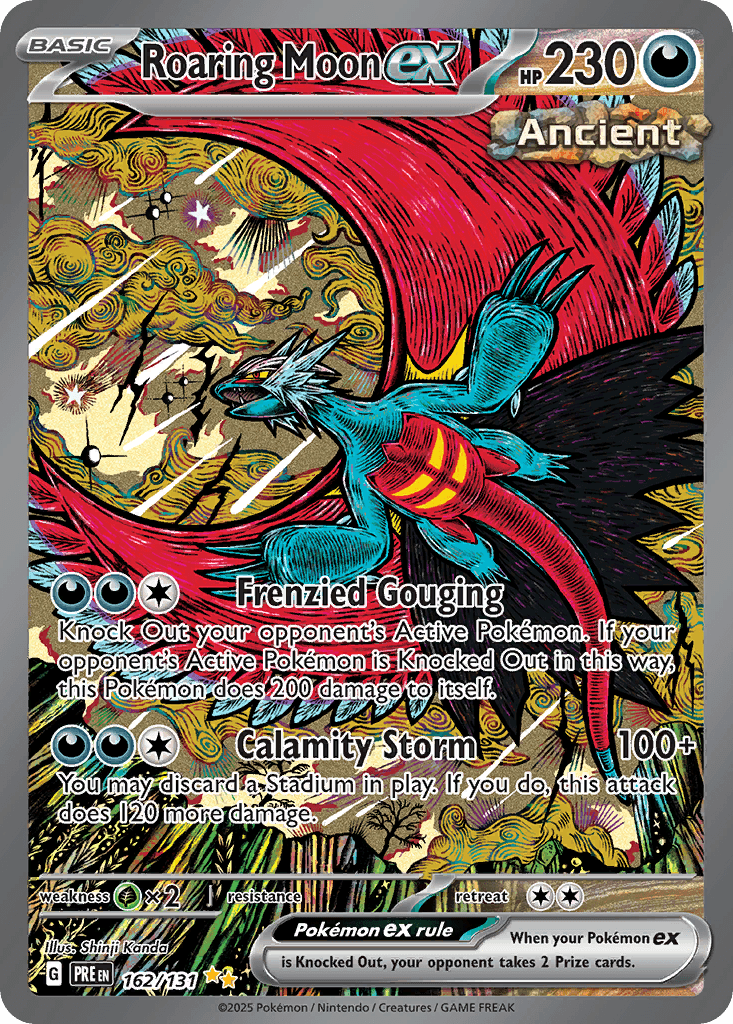 Roaring Moon ex (Prismatic Evolutions) #162 card art