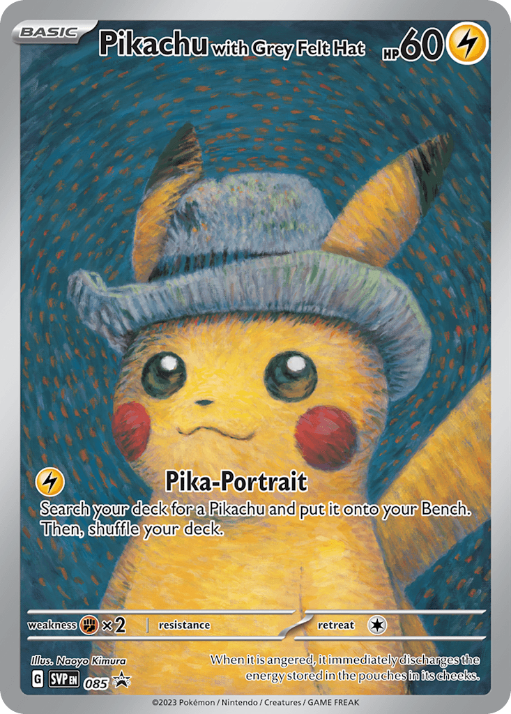 Pikachu with Grey Felt Hat (Scarlet & Violet Black Star Promos) #85