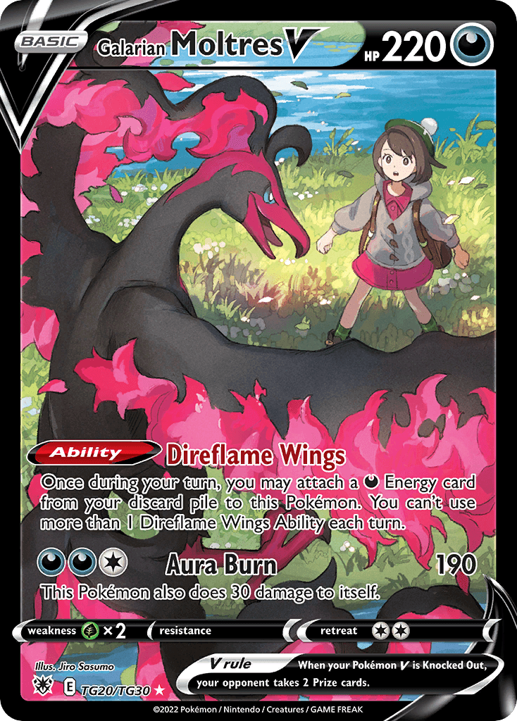 Galarian Moltres V (Astral Radiance Trainer Gallery) #TG20