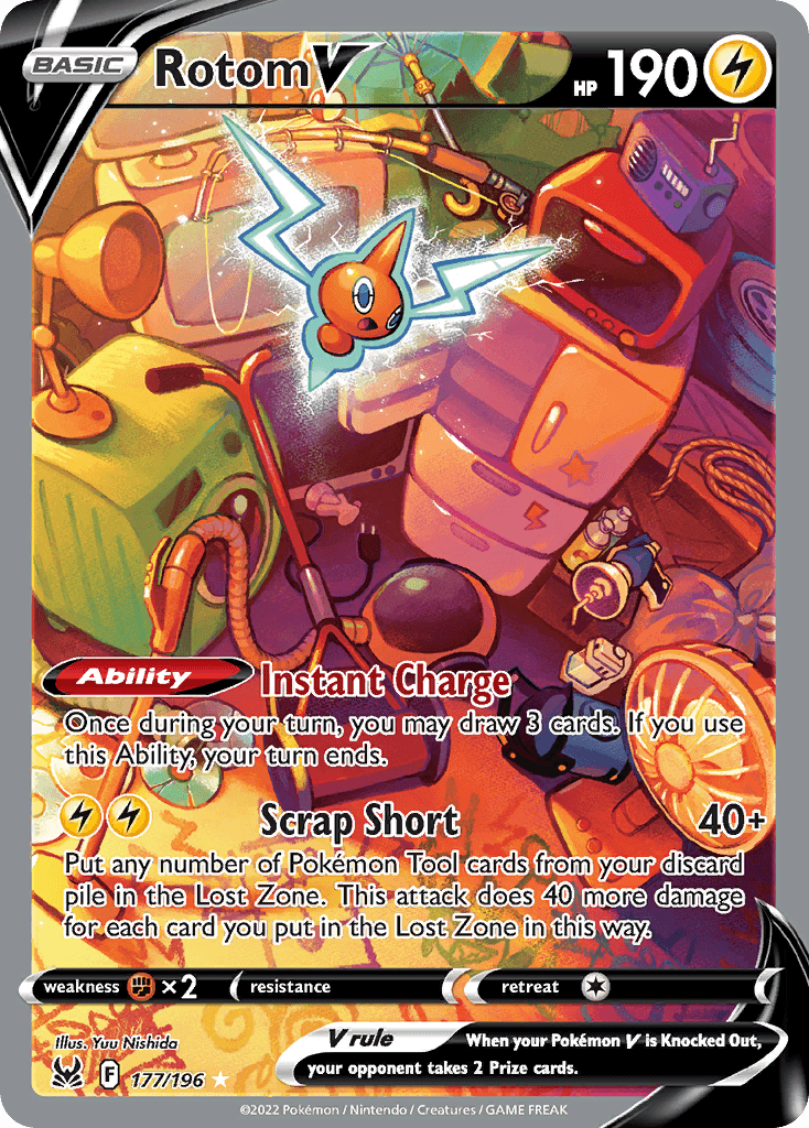 Rotom V (Lost Origin) #177 card art