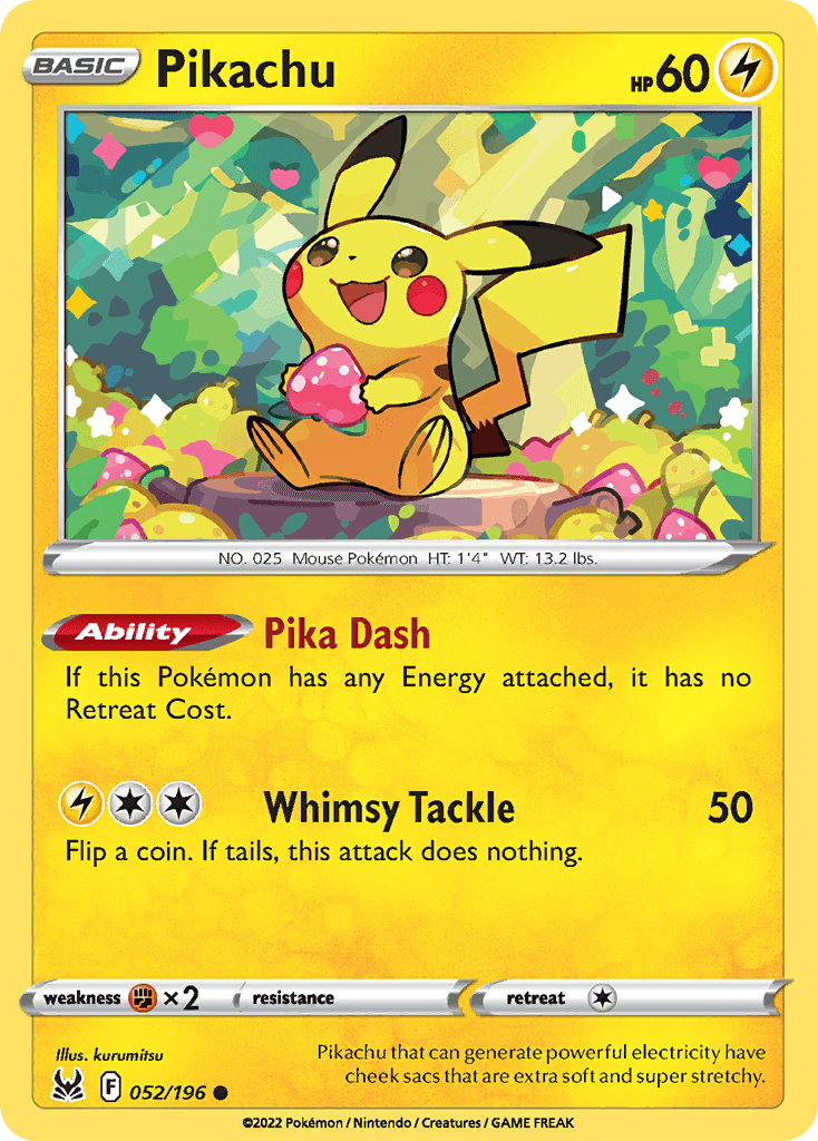 Pikachu (Lost Origin) #52 card art