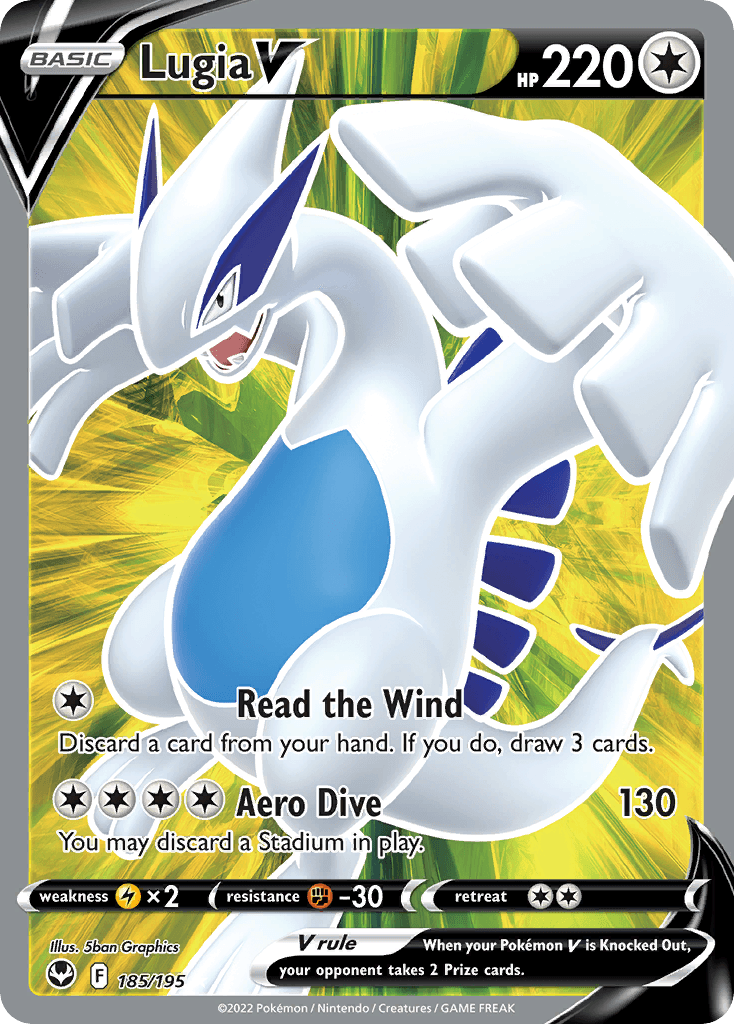 Lugia V (Silver Tempest) #185 card art