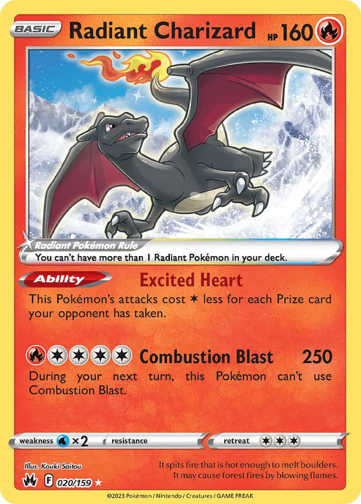 Radiant Charizard (Crown Zenith) #20 card art