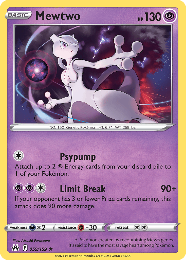 Mewtwo (Crown Zenith) #59 card art