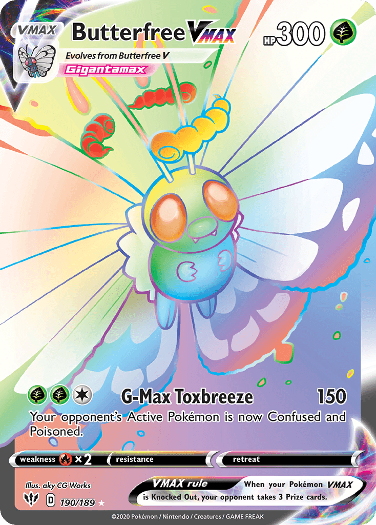 Butterfree VMAX (Darkness Ablaze) #190