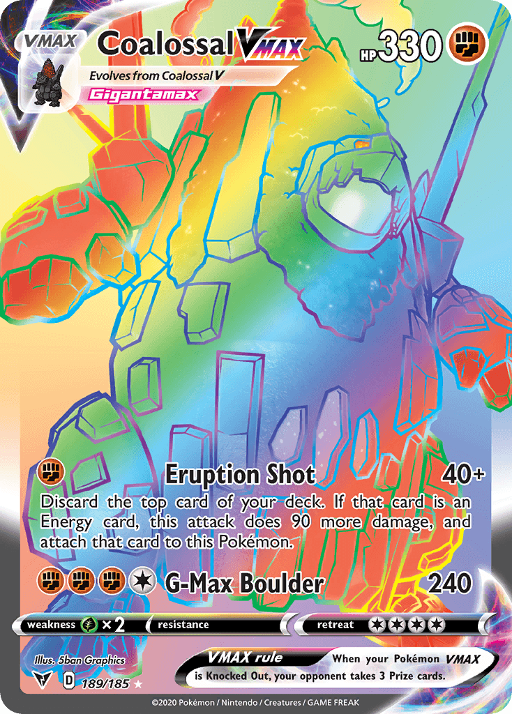 Coalossal VMAX (Vivid Voltage) #189 card art