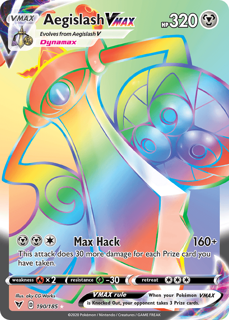 Aegislash VMAX (Vivid Voltage) #190 card art