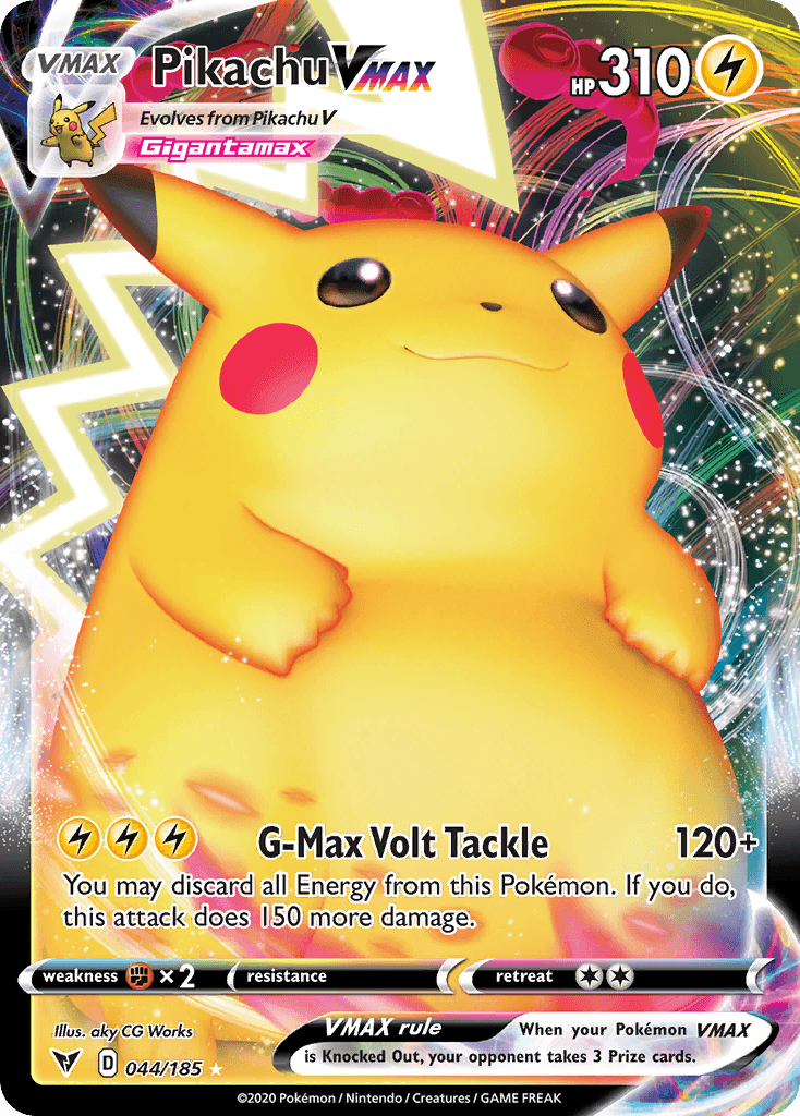 Pikachu VMAX (Vivid Voltage) #44 card art