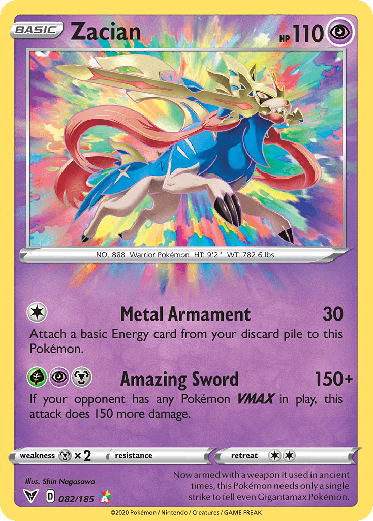 Zacian (Vivid Voltage) #82 card art