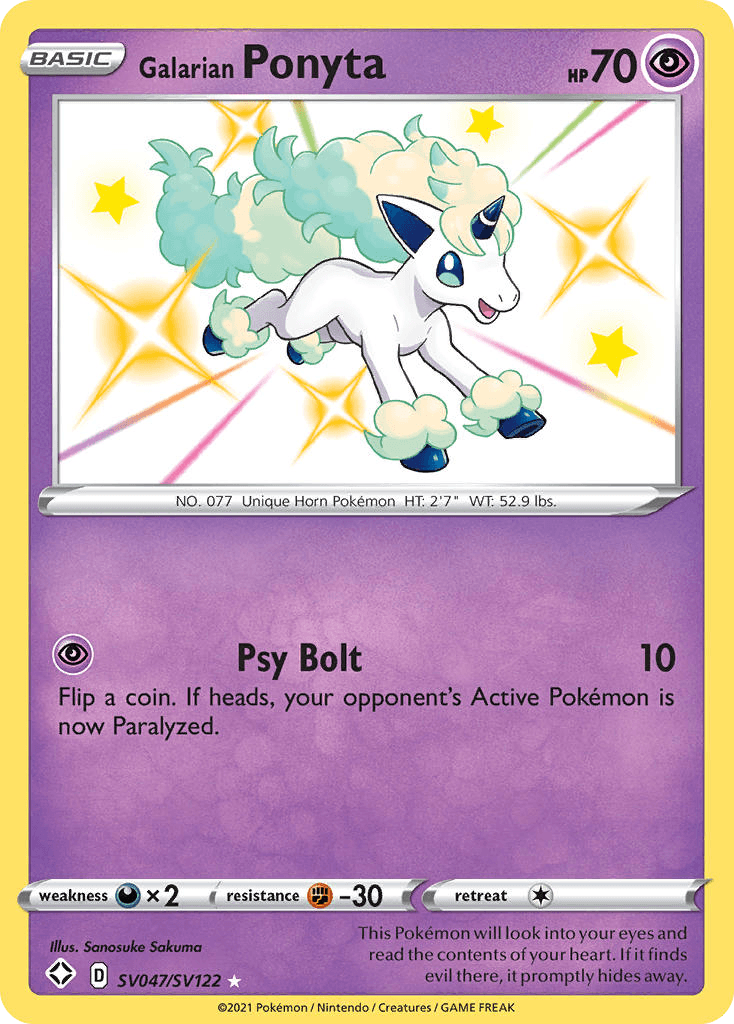 Galarian Ponyta (Shining Fates Shiny Vault) #SV047