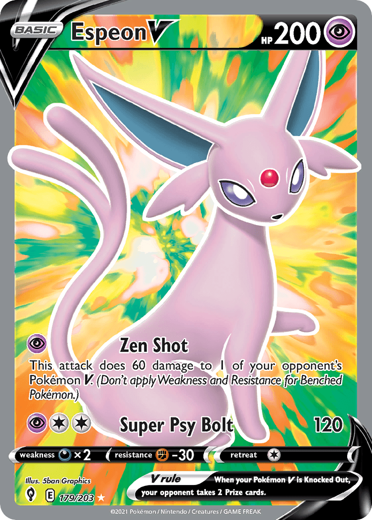 Espeon V (Evolving Skies) #179 card art