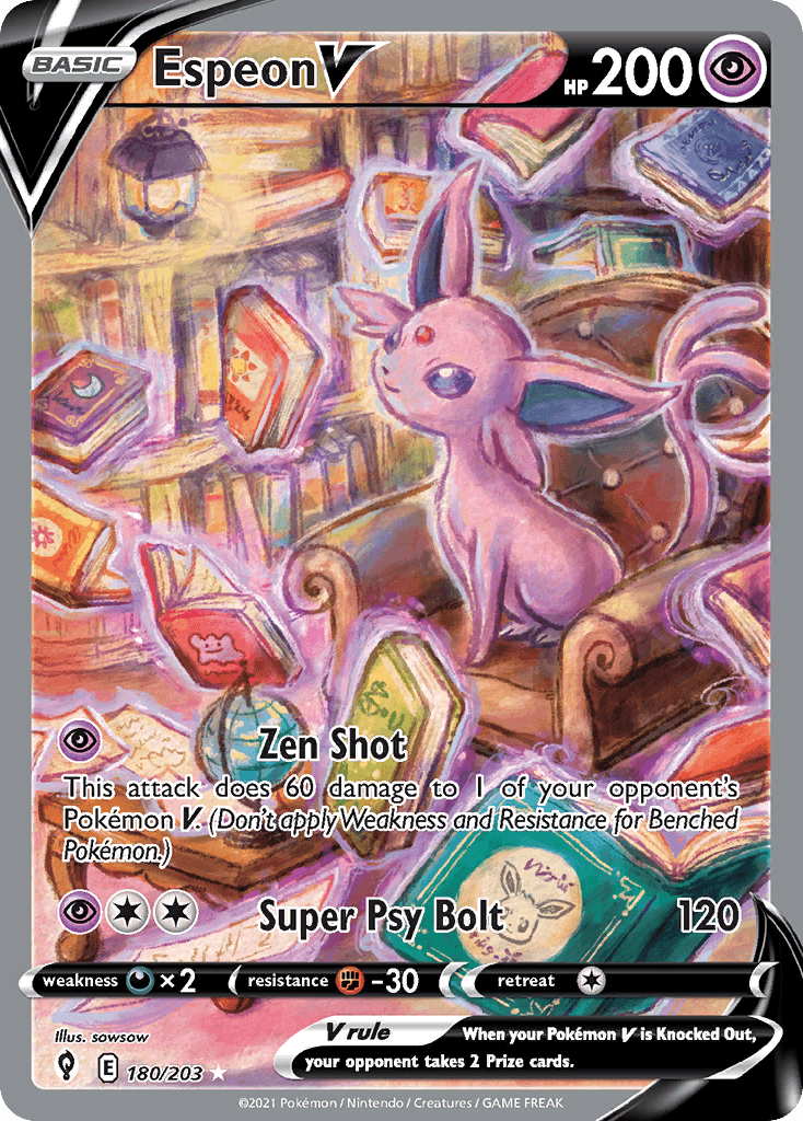 Espeon V (Evolving Skies) #180 card art