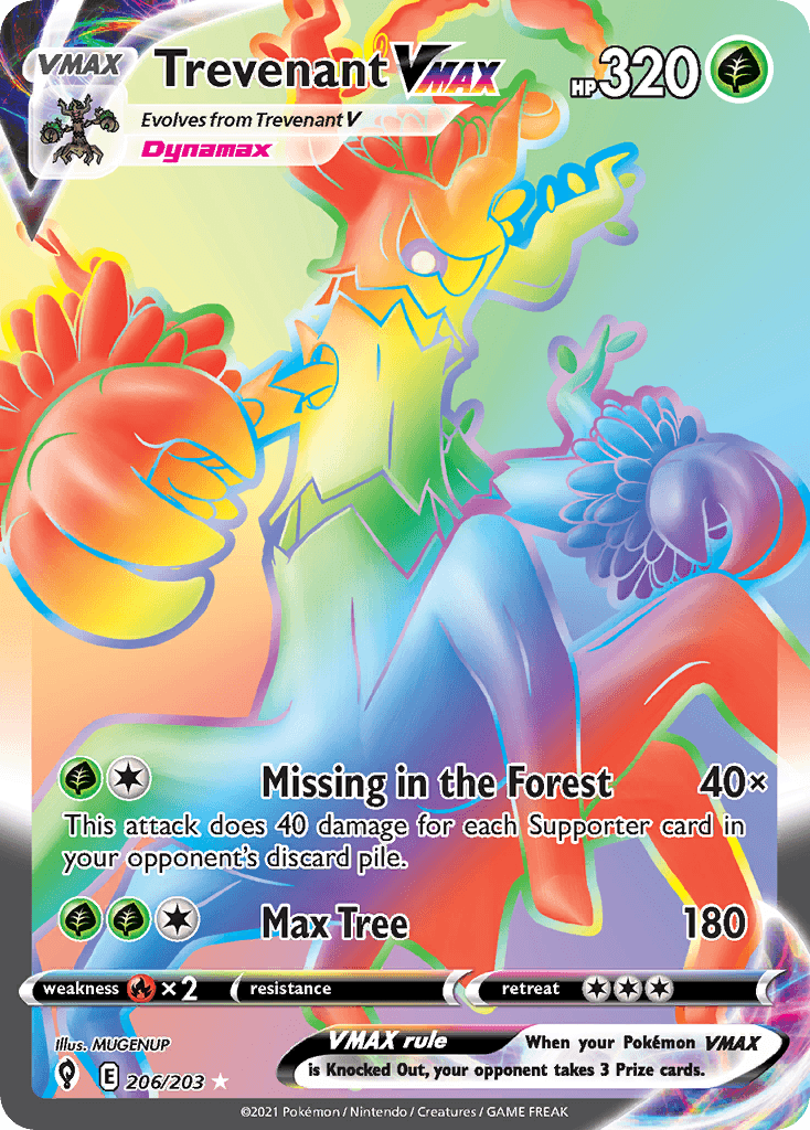 Trevenant VMAX (Evolving Skies) #206 card art