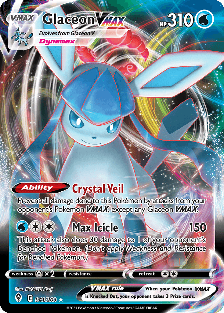 Glaceon VMAX (Evolving Skies) #41 card art