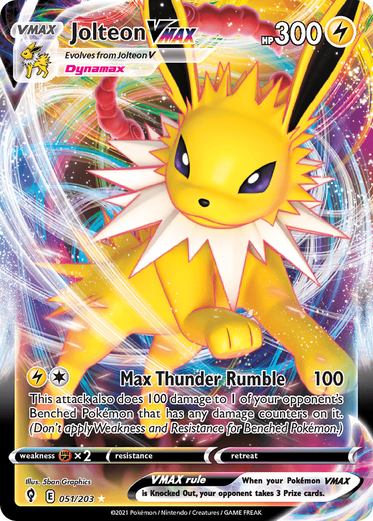 Jolteon VMAX (Evolving Skies) #51 card art