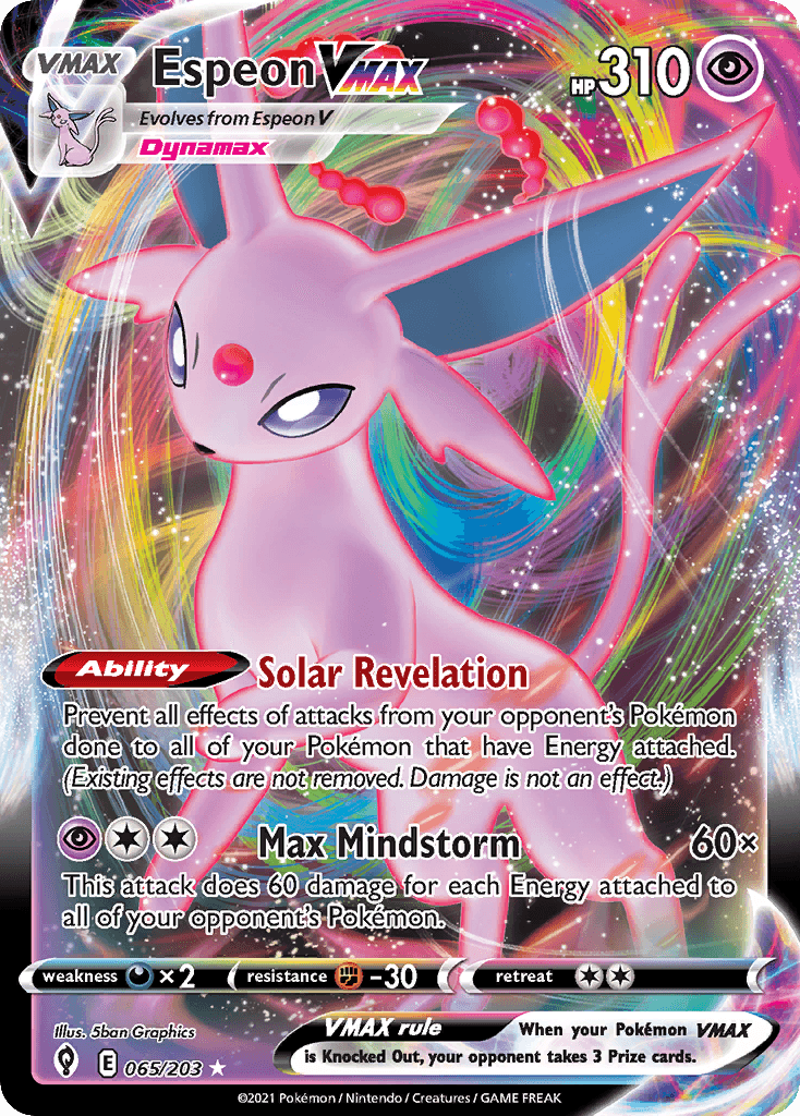 Espeon VMAX (Evolving Skies) #65 card art