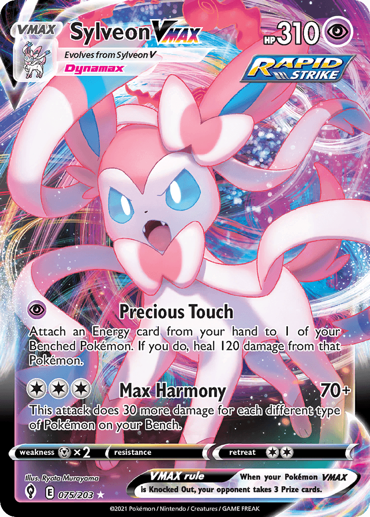 Sylveon VMAX (Evolving Skies) #75 card art