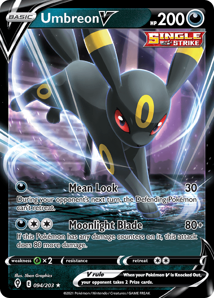 Umbreon V (Evolving Skies) #94 card art