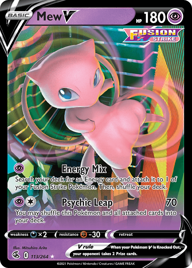 Mew V (Fusion Strike) #113 card art