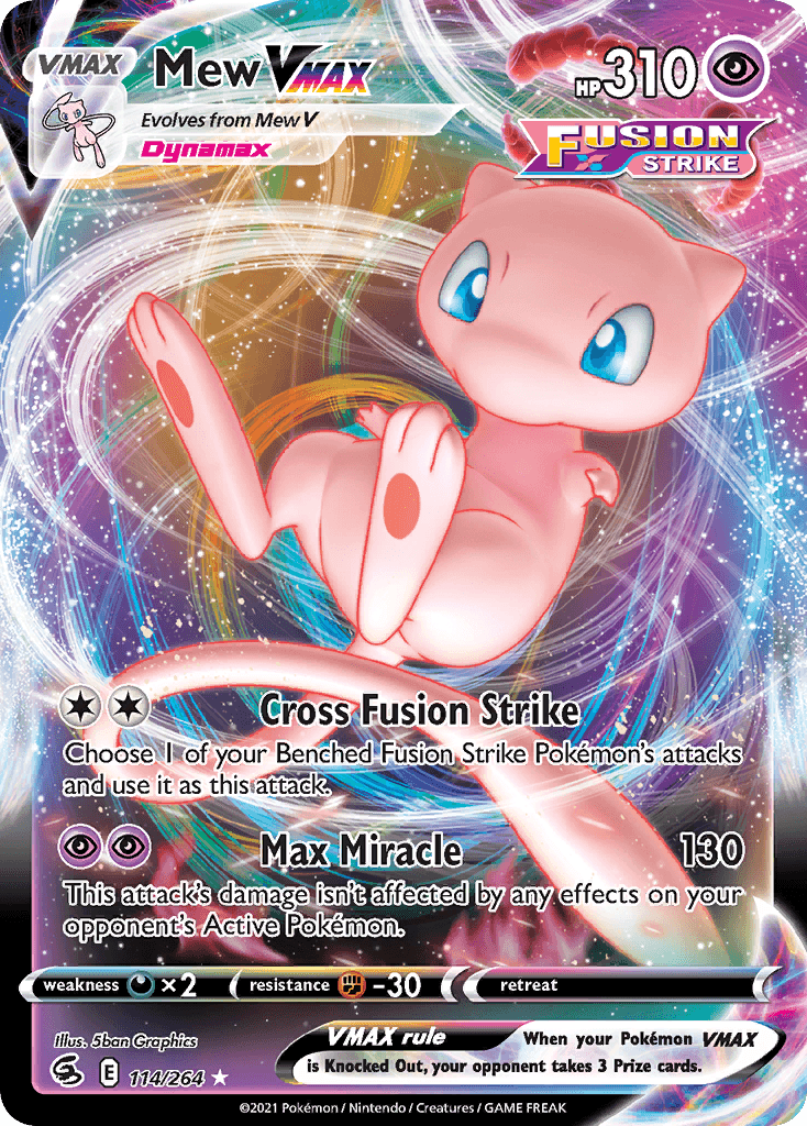 Mew VMAX (Fusion Strike) #114 card art