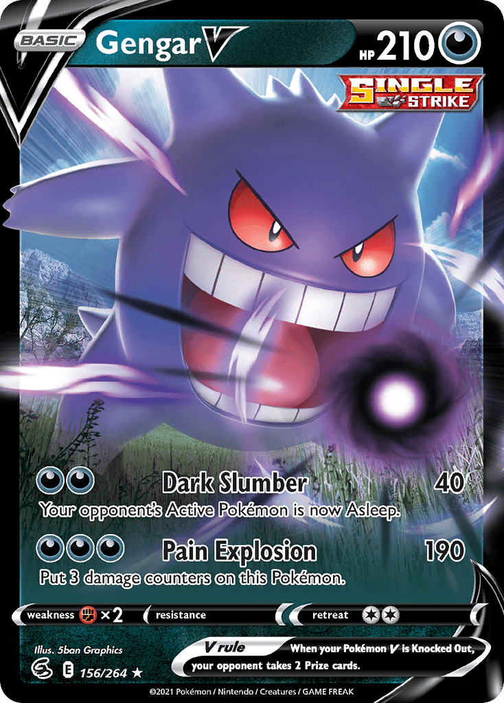 Gengar V (Fusion Strike) #156 card art