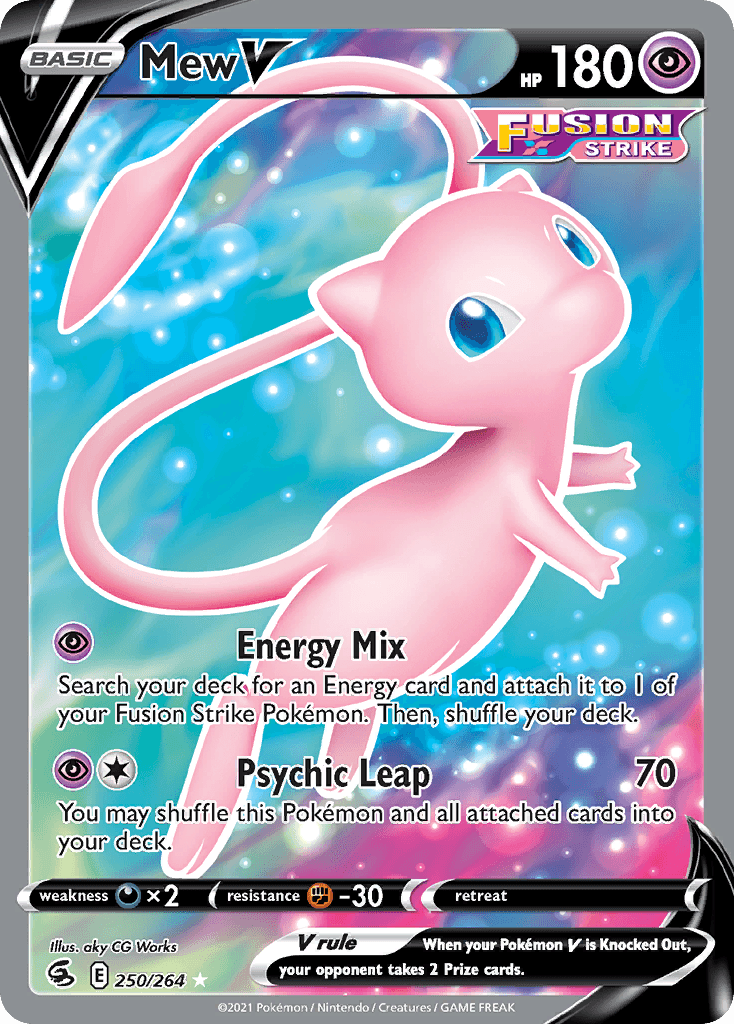 Mew V (Fusion Strike) #250 card art