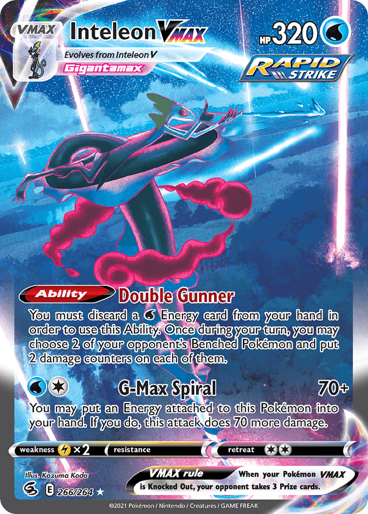 Inteleon VMAX (Fusion Strike) #266 card art