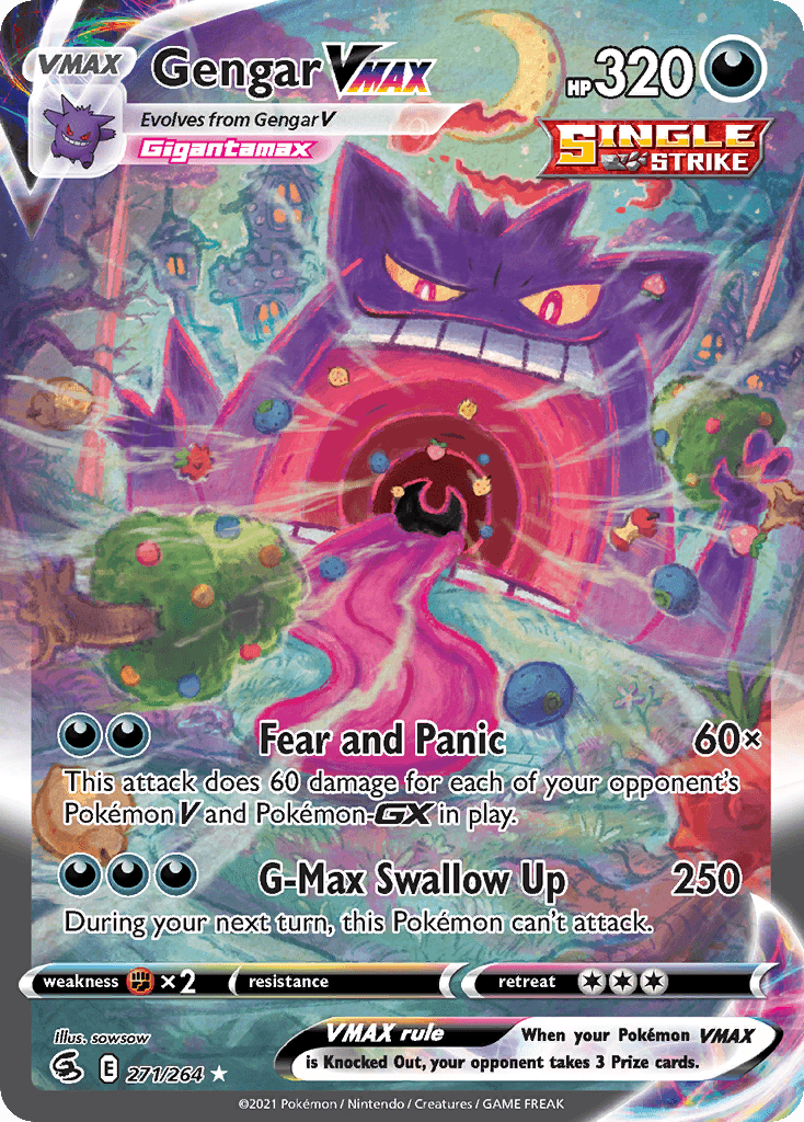 Gengar VMAX (Fusion Strike) #271 card art